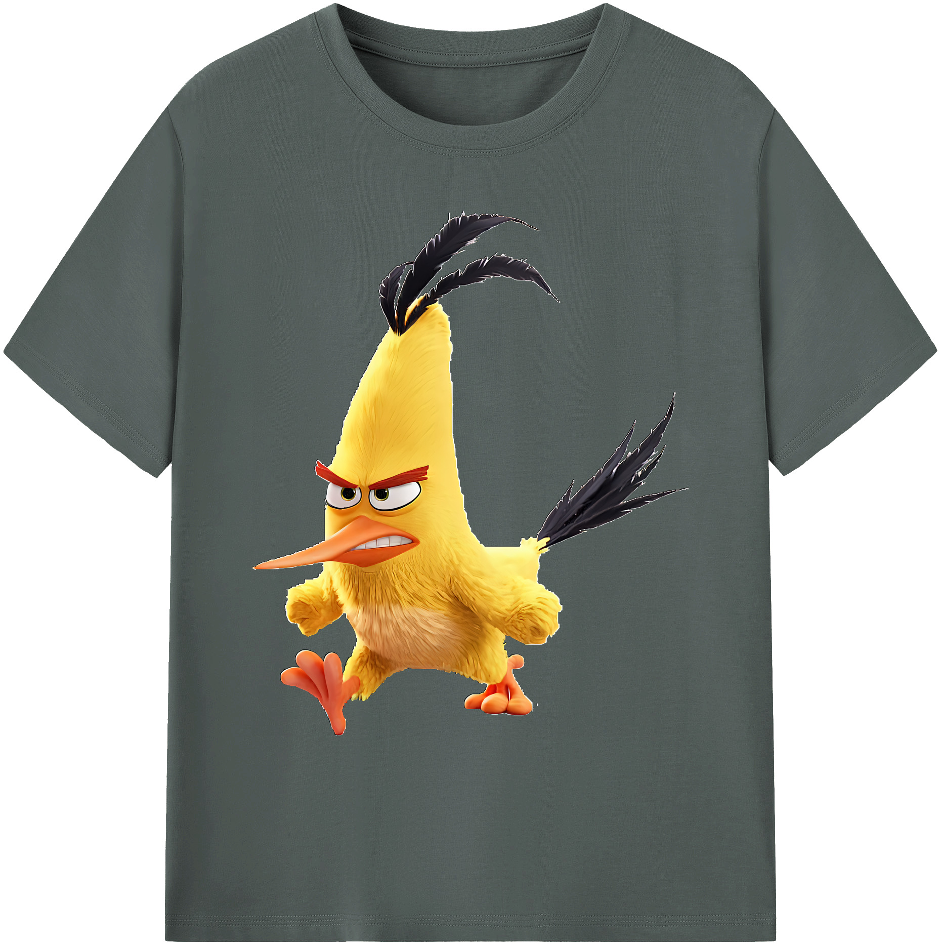 （画像用） Angry Birds アングリーバード 綿100％ メンズ半袖Tシャツ｜肌触りやわらか＆通気性